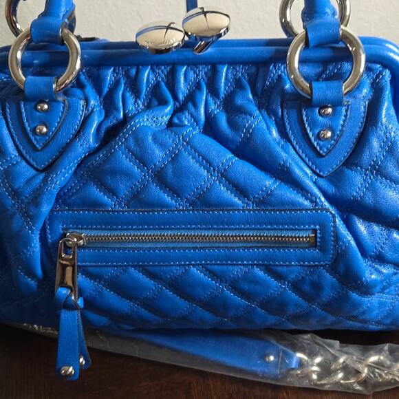Y2k Marc Jacobs Blue Quilted Stam Purse - Picture 7 of 15